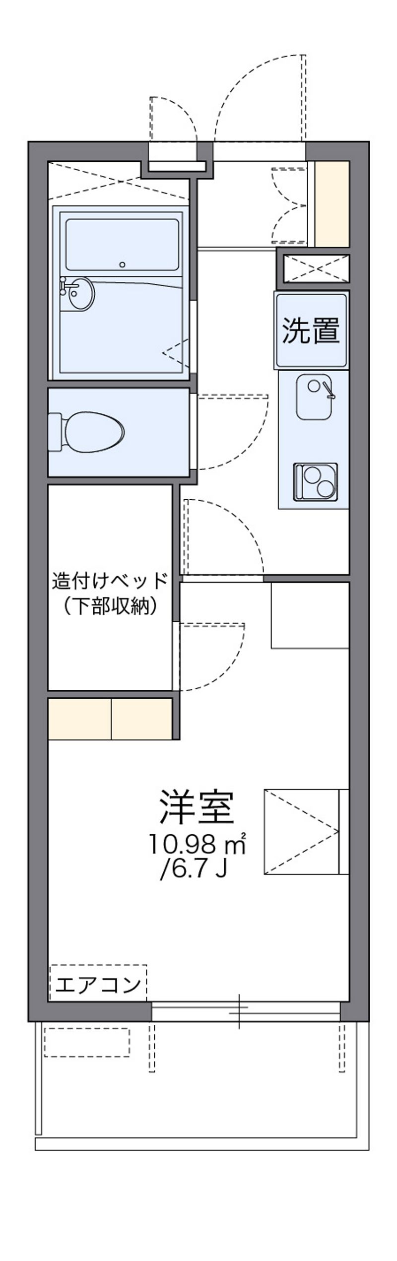 レオパレスリフレ琴平 間取図