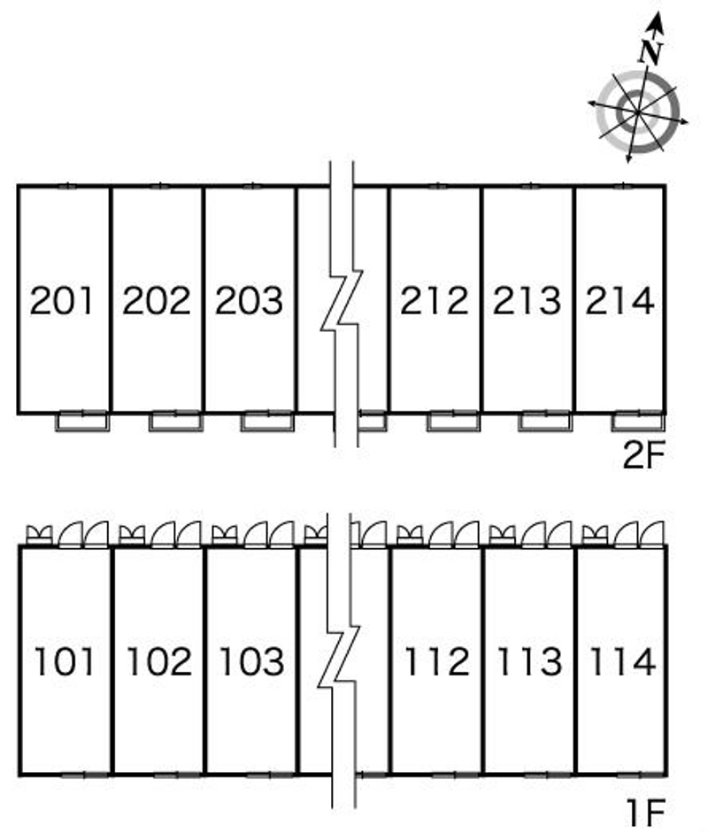 レオパレス緑ヶ丘 間取り配置図