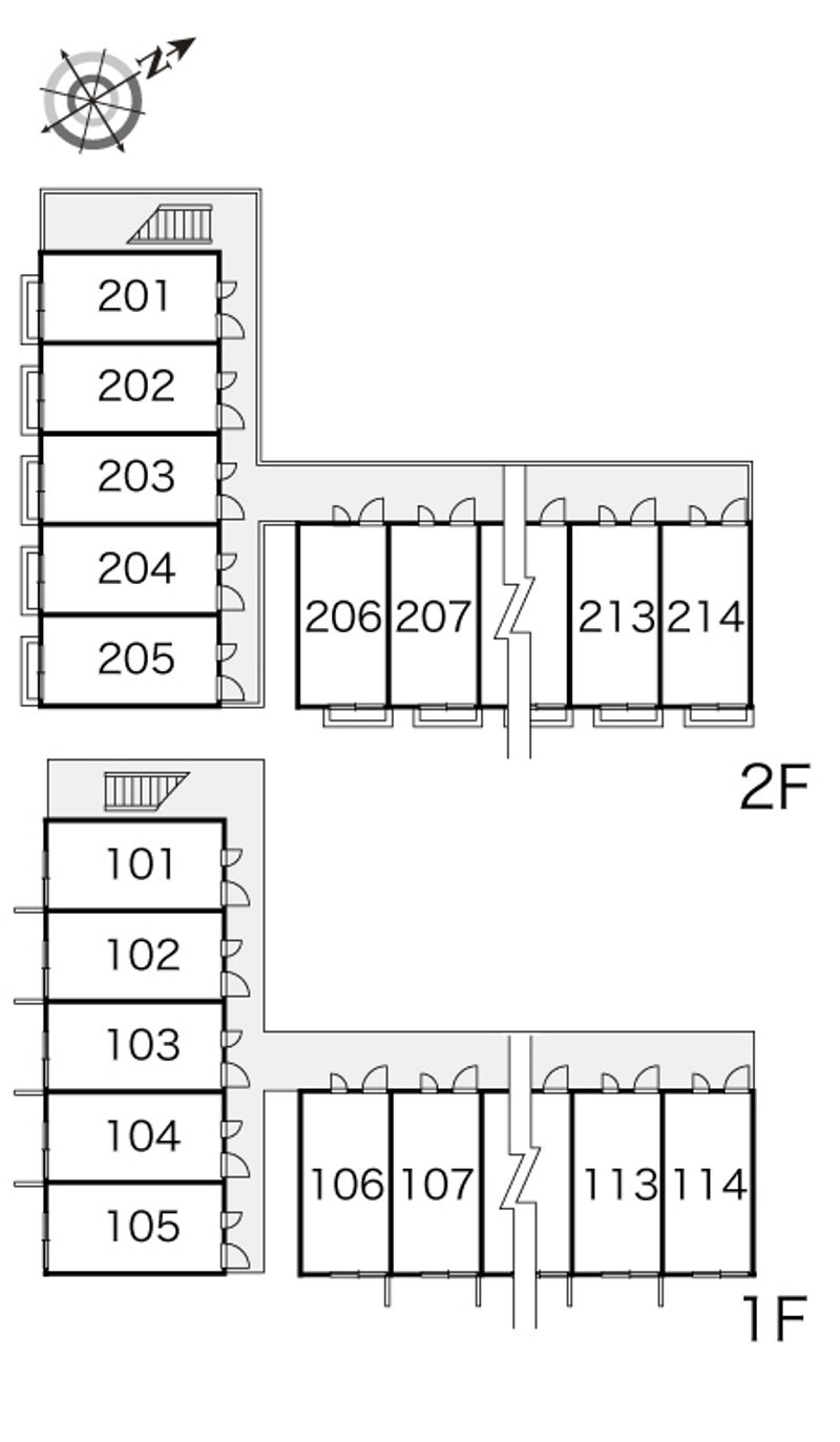 レオパレス福富西 間取配置図