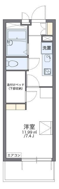 レオパレスエクレール 間取り図