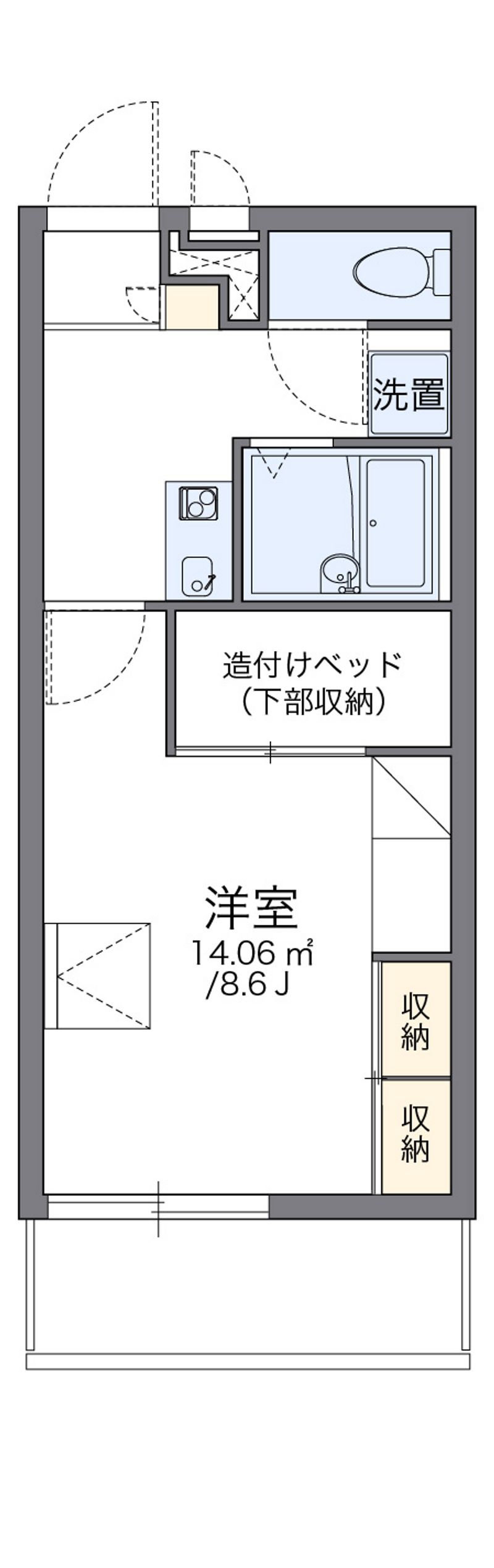 レオパレス赤間宮前 間取図