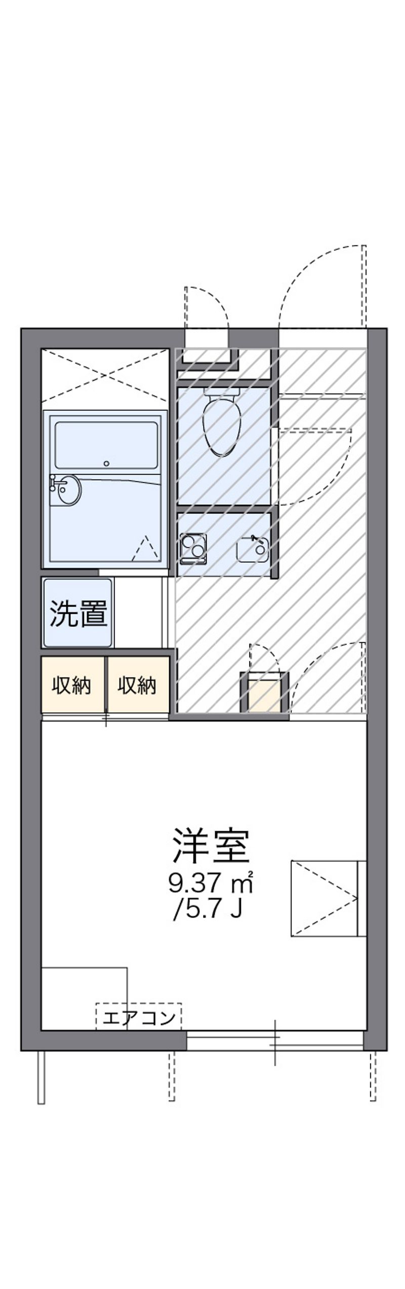 レオパレスイチサト 間取図