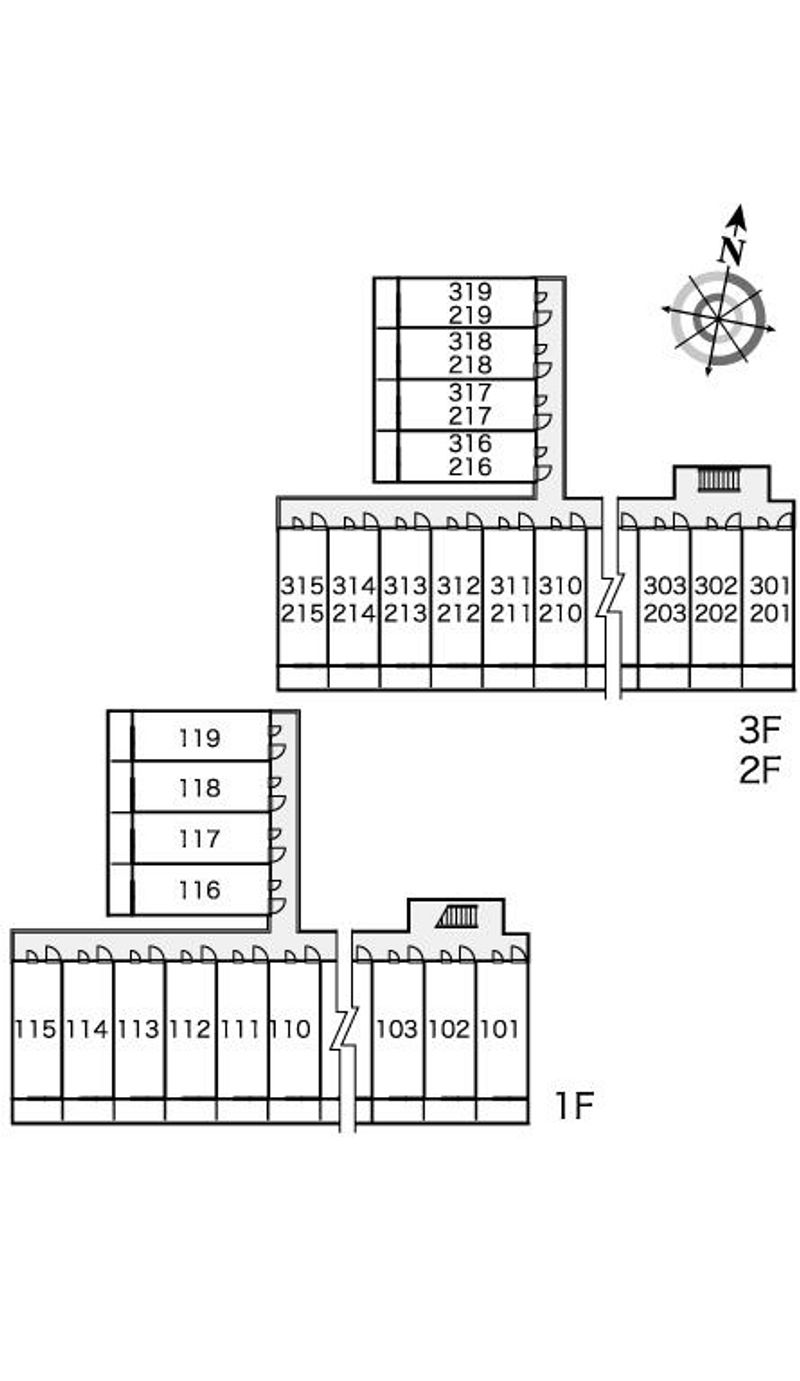 レオパレス江口橋 間取り配置図