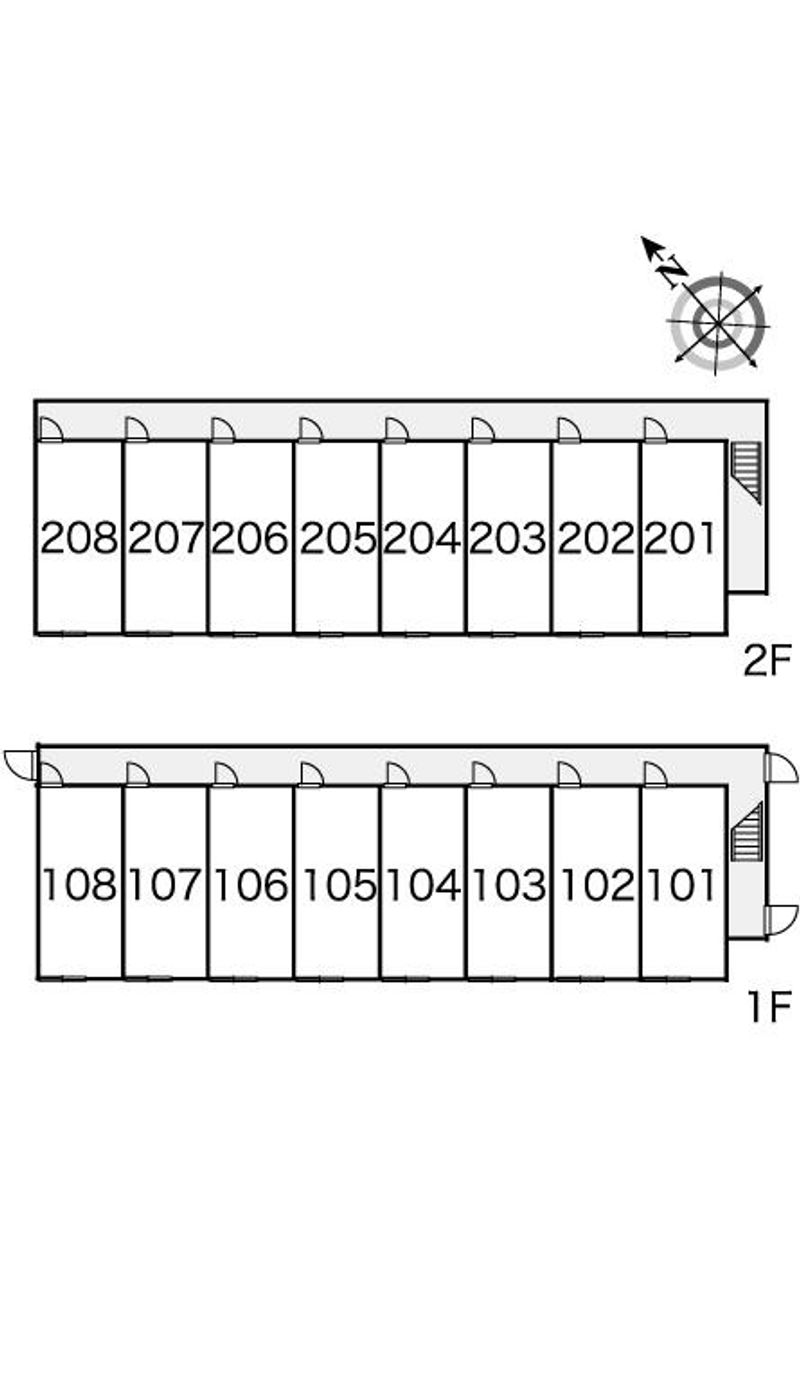 レオパレスサザンクロスⅡ 間取配置図