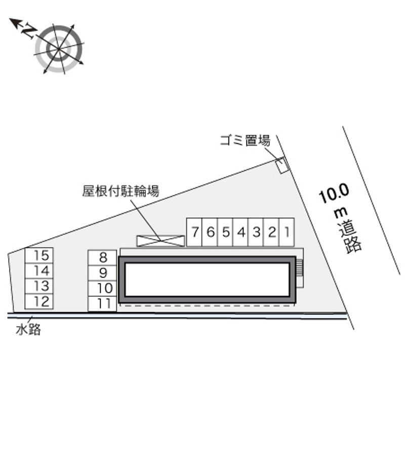 レオパレス南彦根Ⅱ番館 配置図