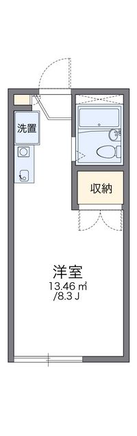 レオパレスウィステリアＣ 間取り図