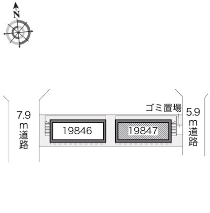レオパレスシティパルⅡ 駐車場