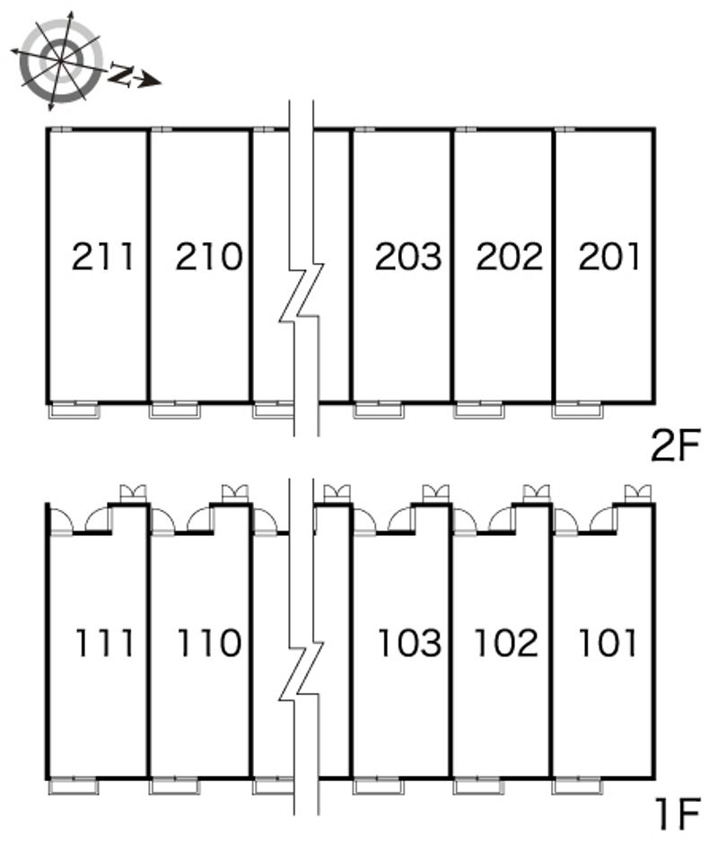 レオパレスロベリアⅡ 間取配置図
