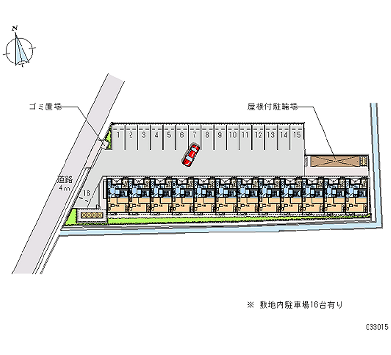 レオパレス北出島 月極駐車場