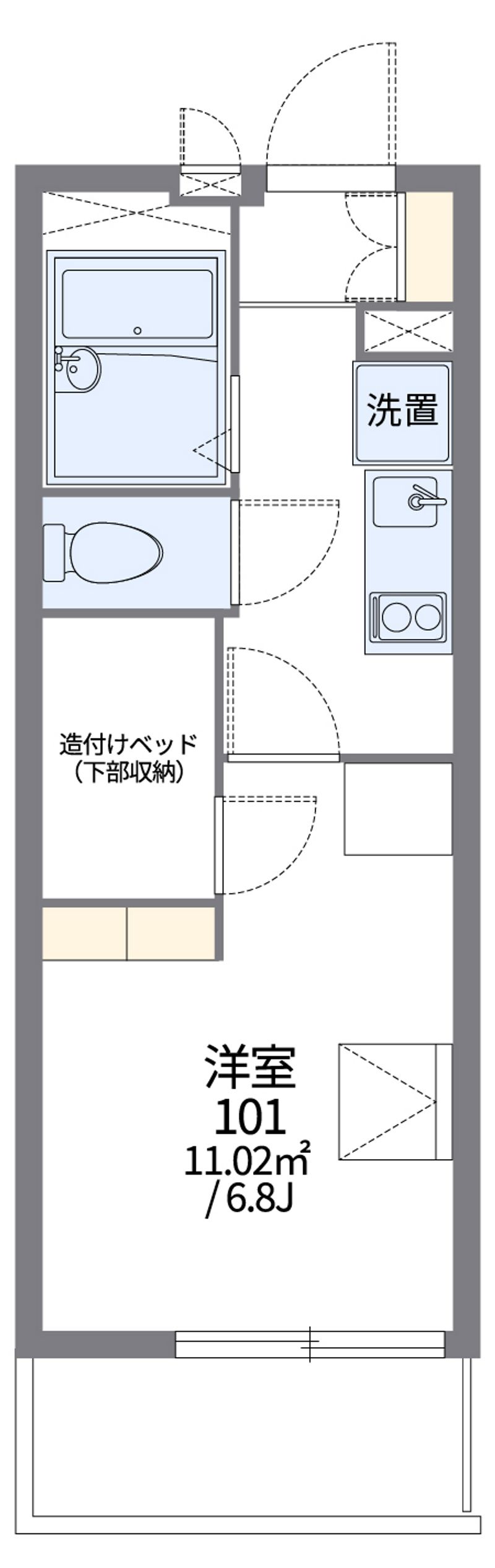 レオパレスサニーハイツ 間取図
