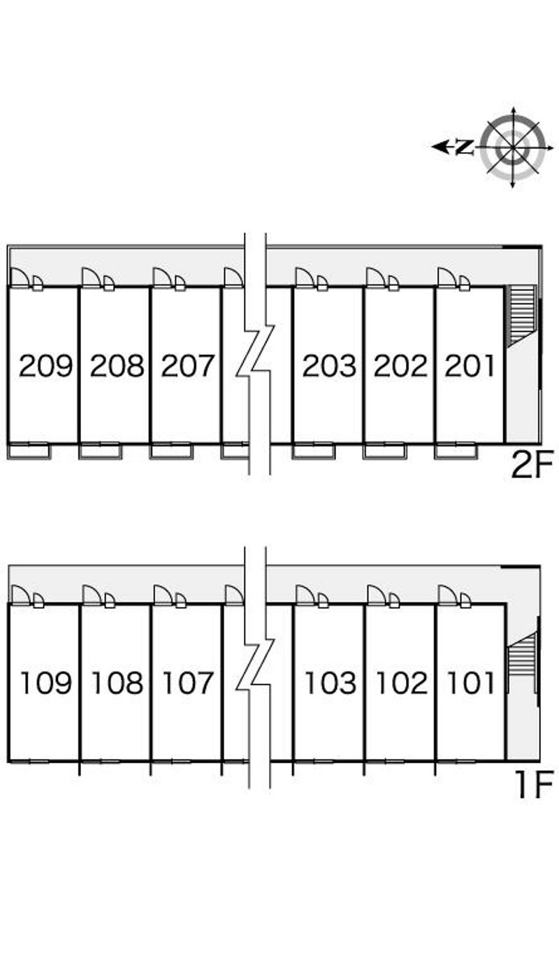 レオパレスひまわり 間取配置図