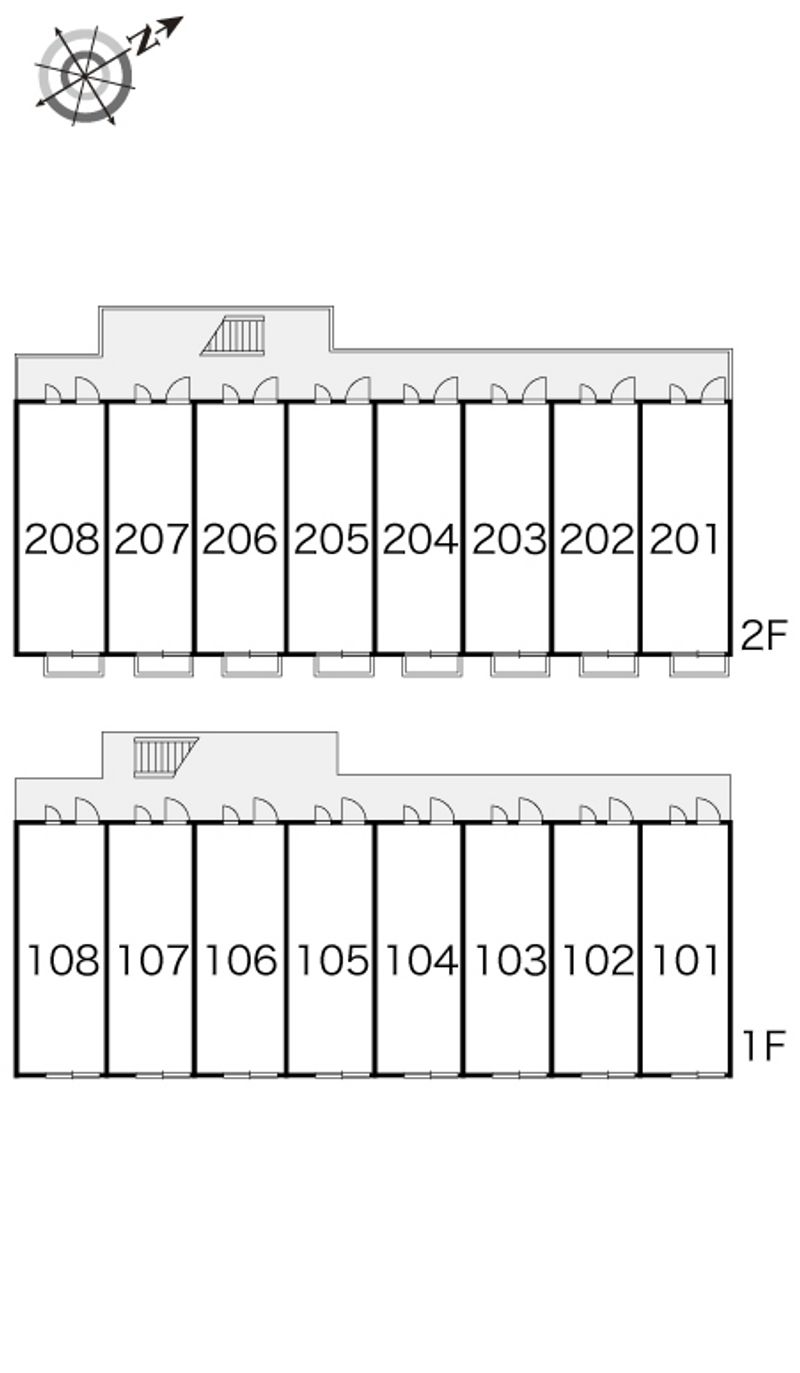 レオパレスカロ　カーサ　ミヤ 間取配置図