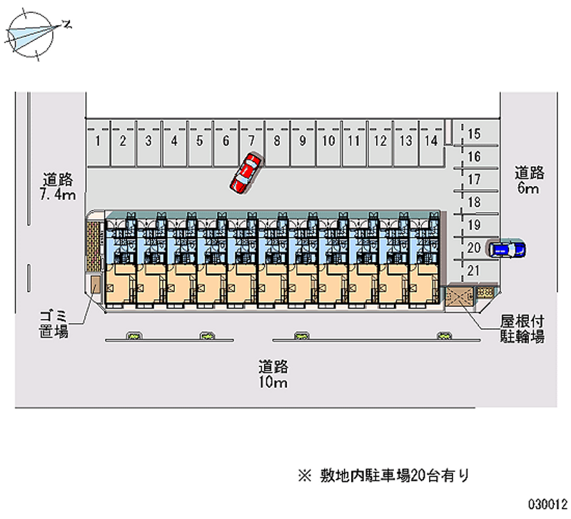 レオパレスジュネスⅤ 月極駐車場