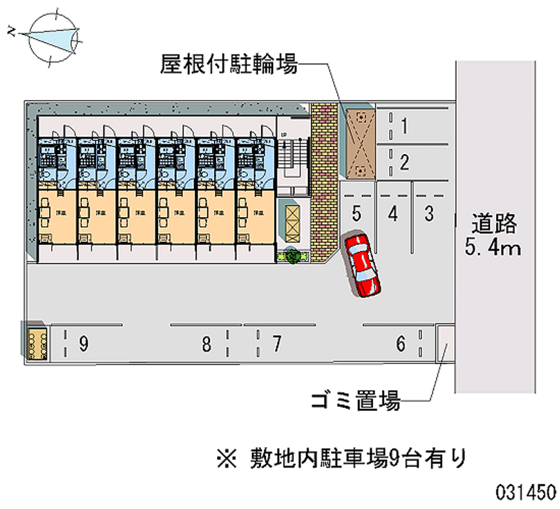 レオパレスＭ２ 月極駐車場