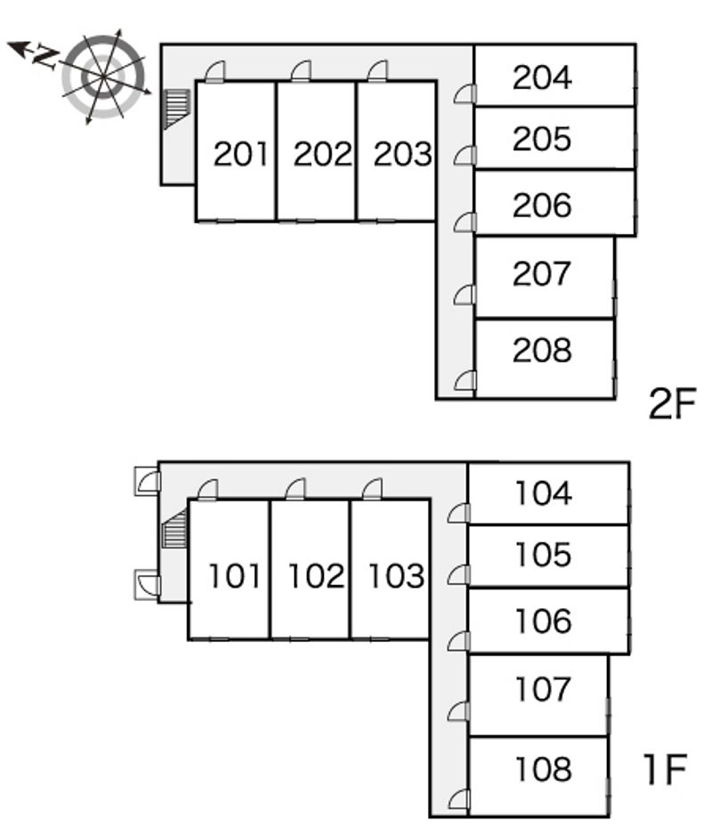 レオパレスディアコート 間取配置図