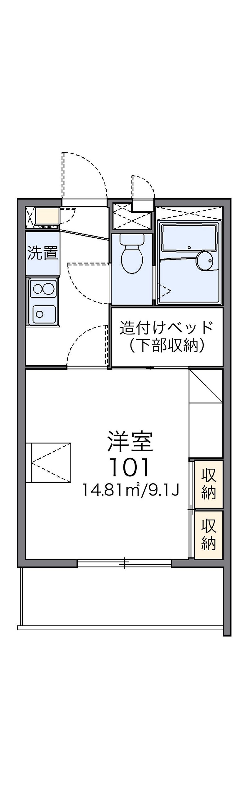 レオパレス多田３ 間取図