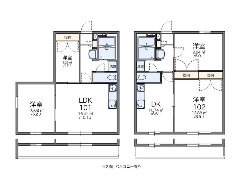 レオパレスヴィヴェール 間取図