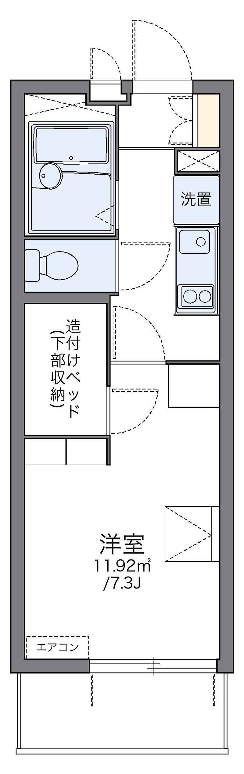 レオパレスシャローム上杉 間取図