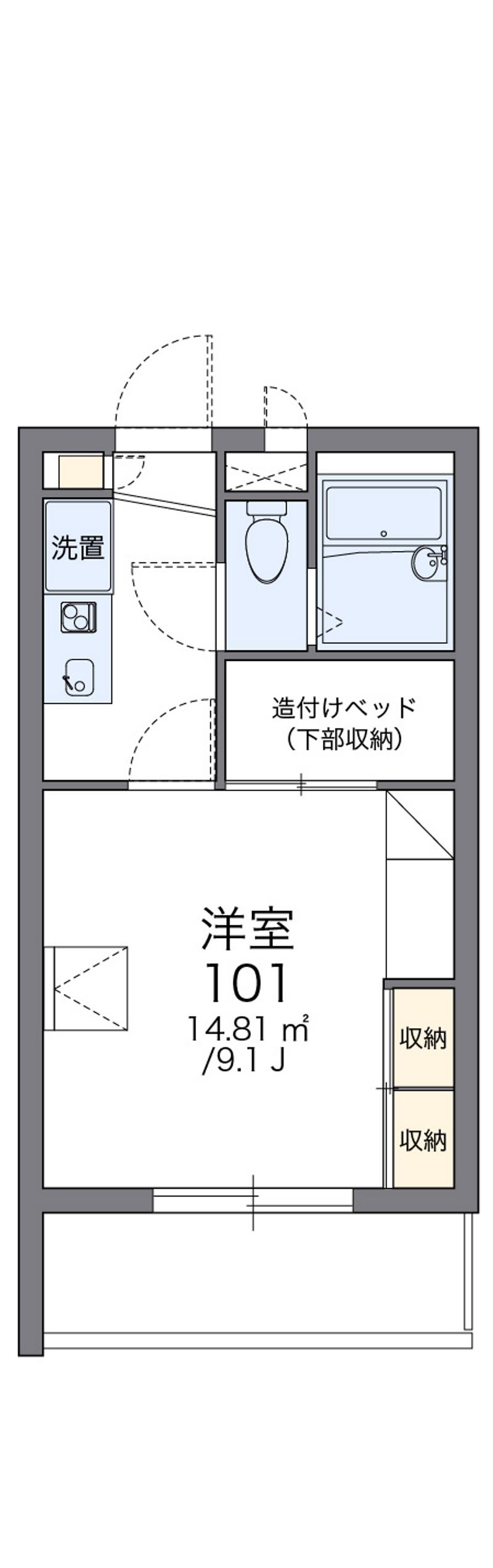 レオパレスかみどう 間取図