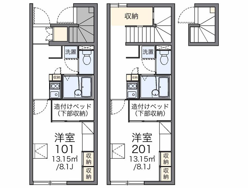レオパレス黄幡 間取図