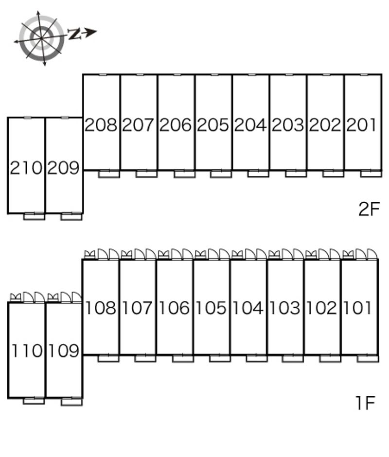 レオパレスベルデⅡ 間取配置図