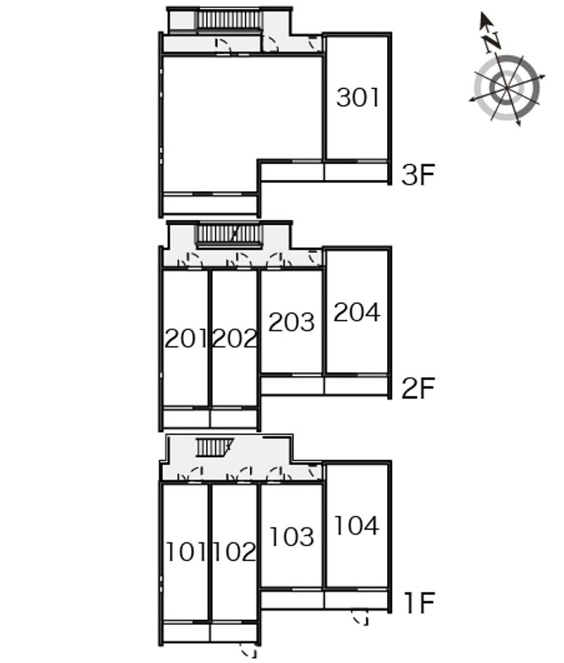 クレイノＳｍａｌｌＲｉｖｅｒⅡ 間取り配置図
