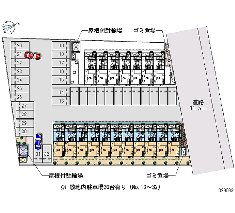 レオパレスシーサイドパルⅠ 月極駐車場