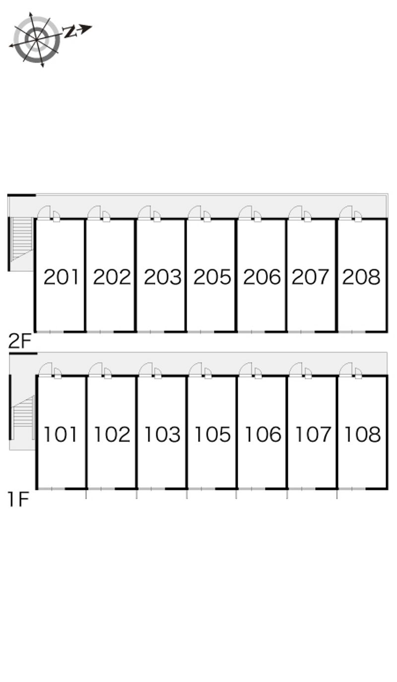 レオパレスアルテⅡ 間取配置図