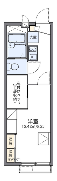 レオパレスブルースカイ 間取り図