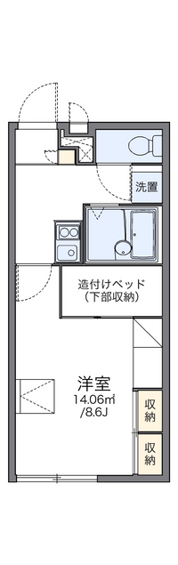 レオパレスハイベリー 間取り図