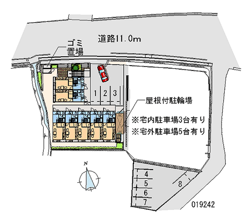 レオパレスプロムナード 月極駐車場