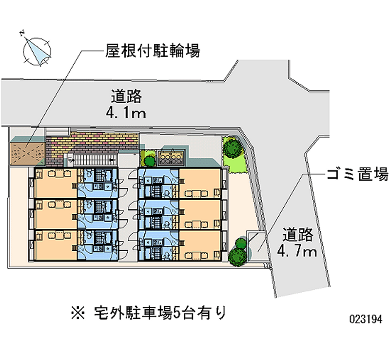 レオパレスコンフォート仁保 月極駐車場