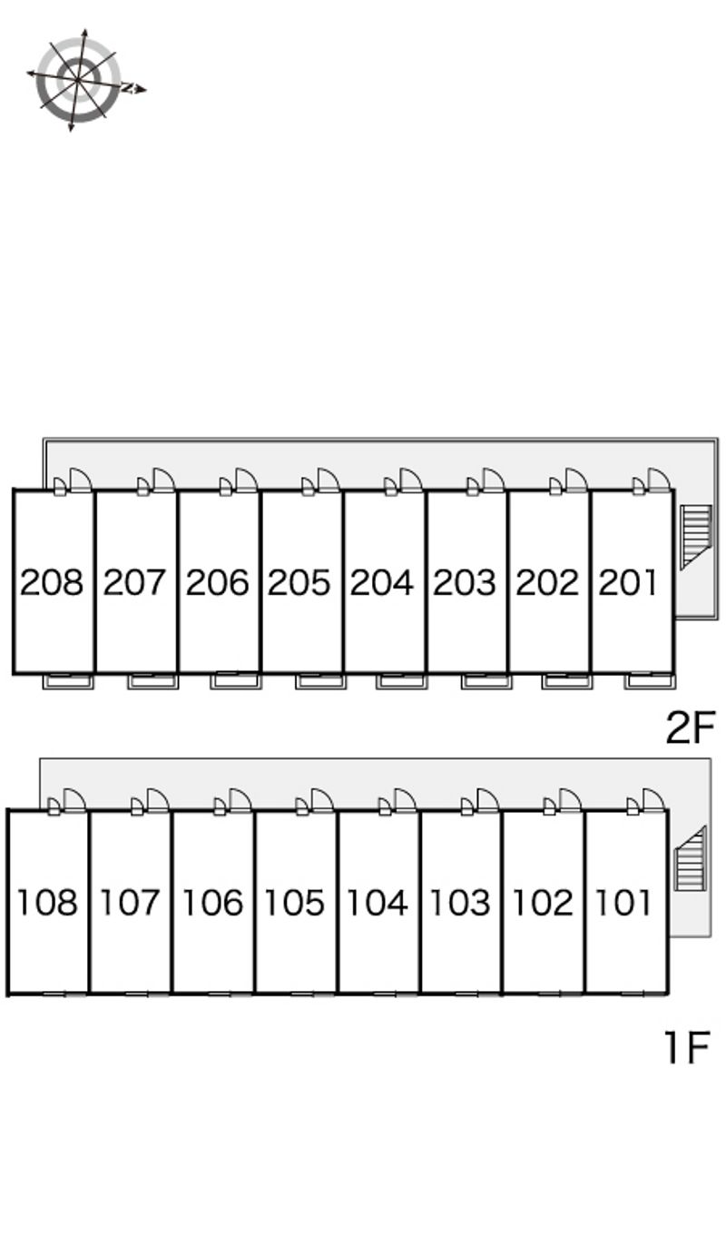 レオパレスユニコム弐番館 間取り配置図