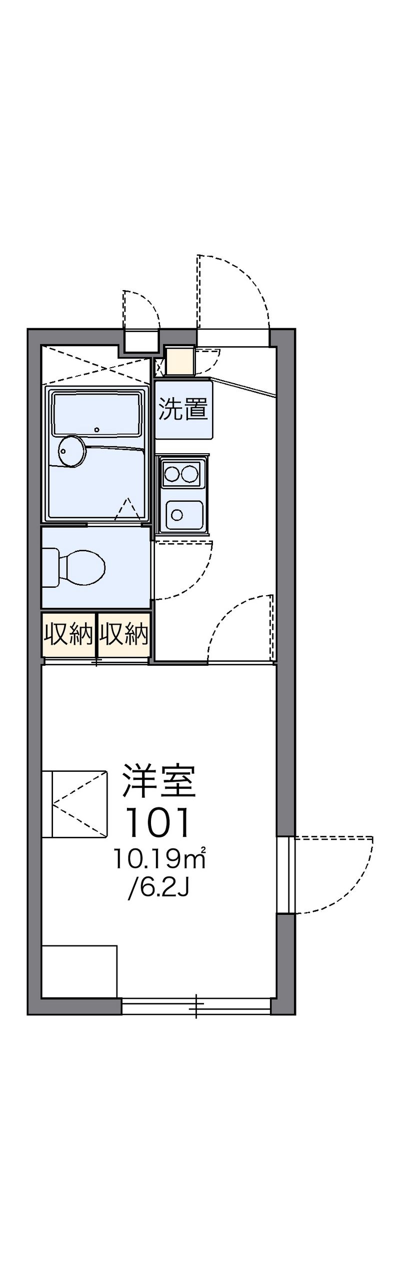 レオパレスウィステリア平井Ⅲ 間取図