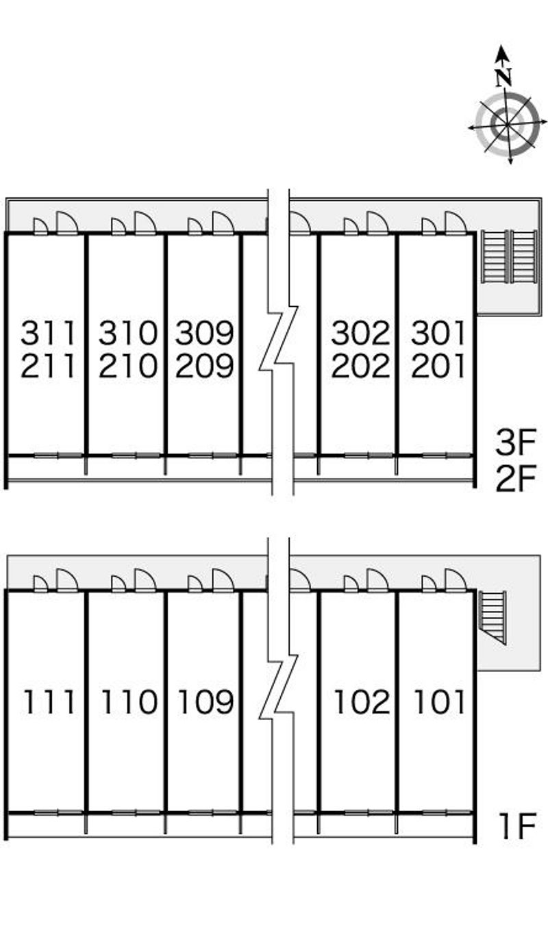 レオパレス可美 間取配置図