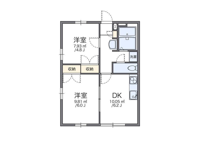 レオパレスピ−ス 間取図