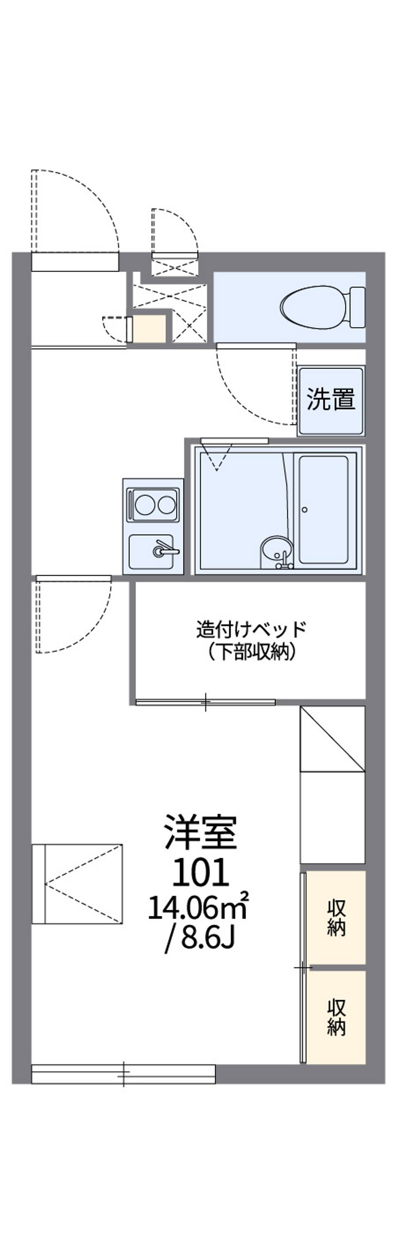 レオパレスレオ五反田 間取図