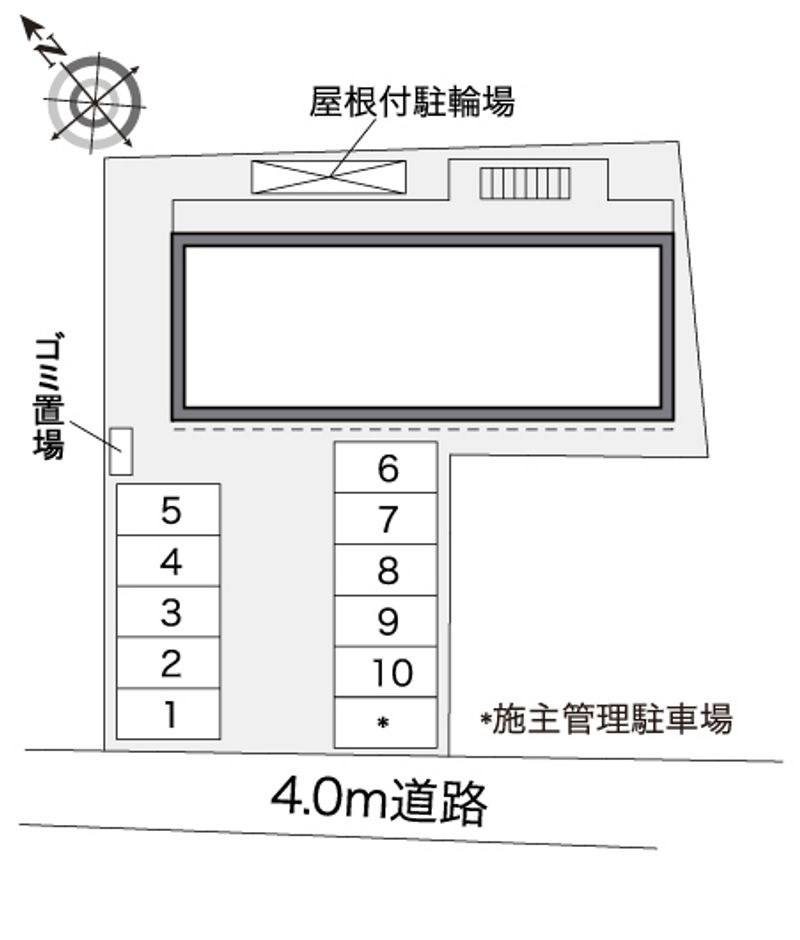 レオパレスパーシモン 駐車場