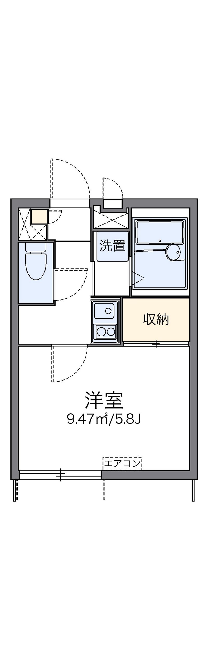 レオパレスモワ　ピエス 間取図