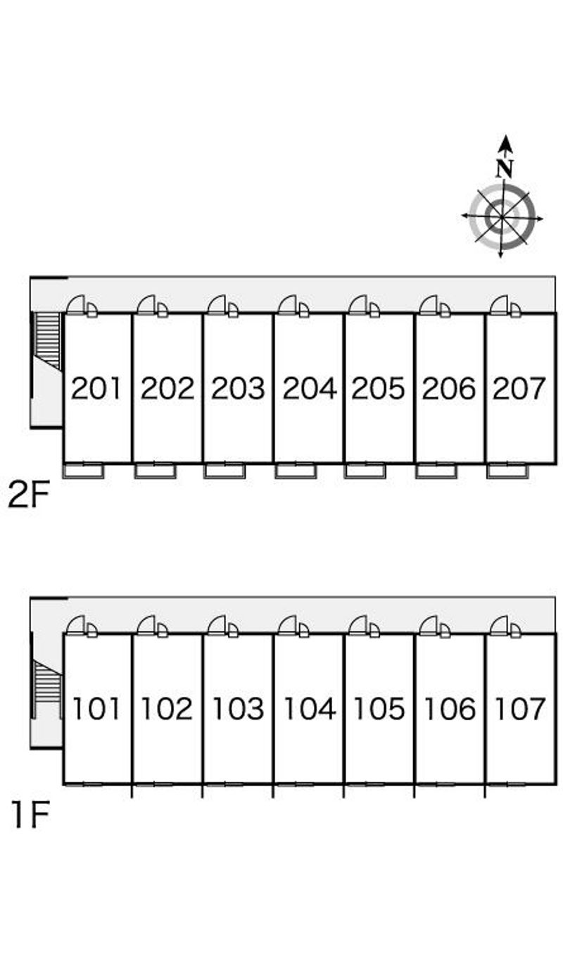 レオパレスルミエール　パレス 間取配置図