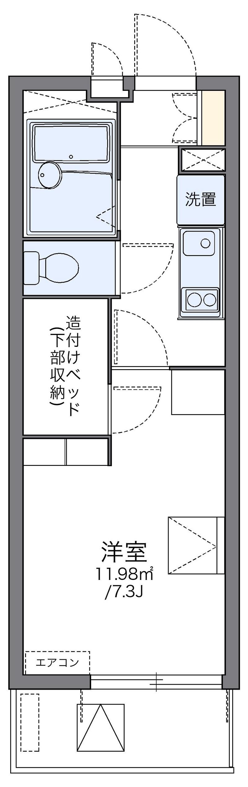 レオパレスフラッシュステージ 間取図