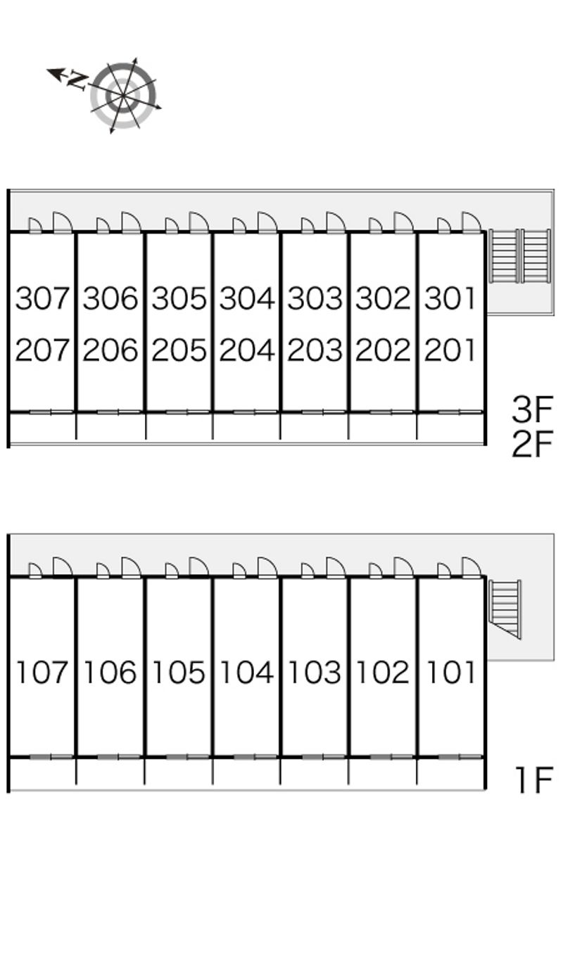 レオパレスさくら　Ｗｅｓｔ 間取り配置図