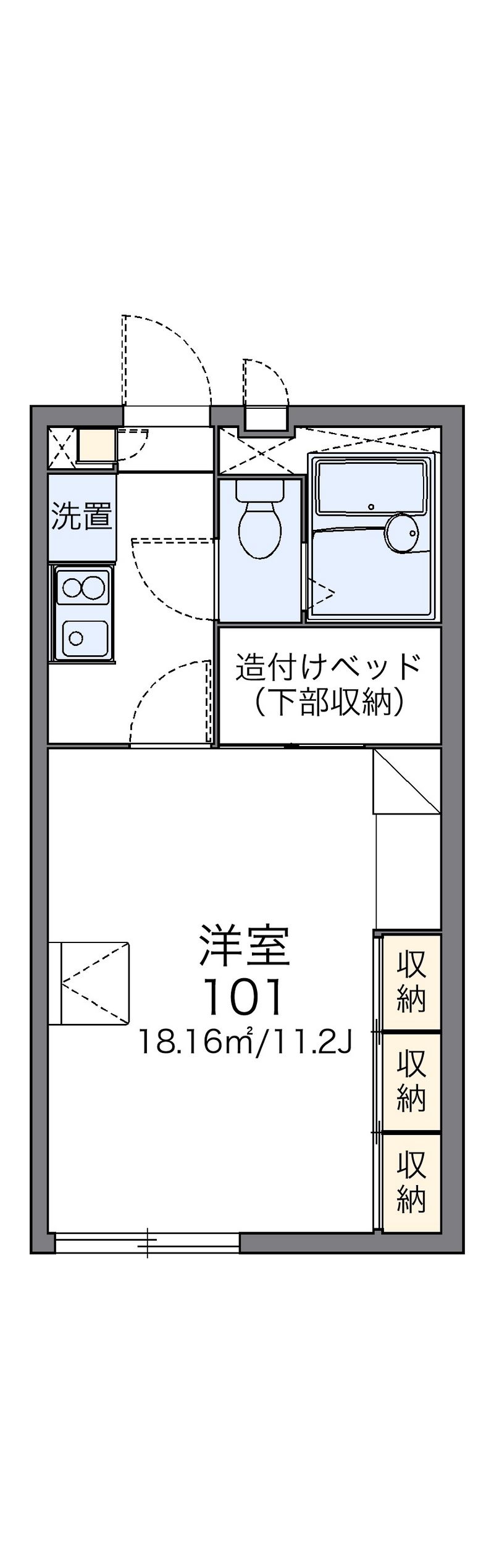 レオパレスビーンズ 間取図