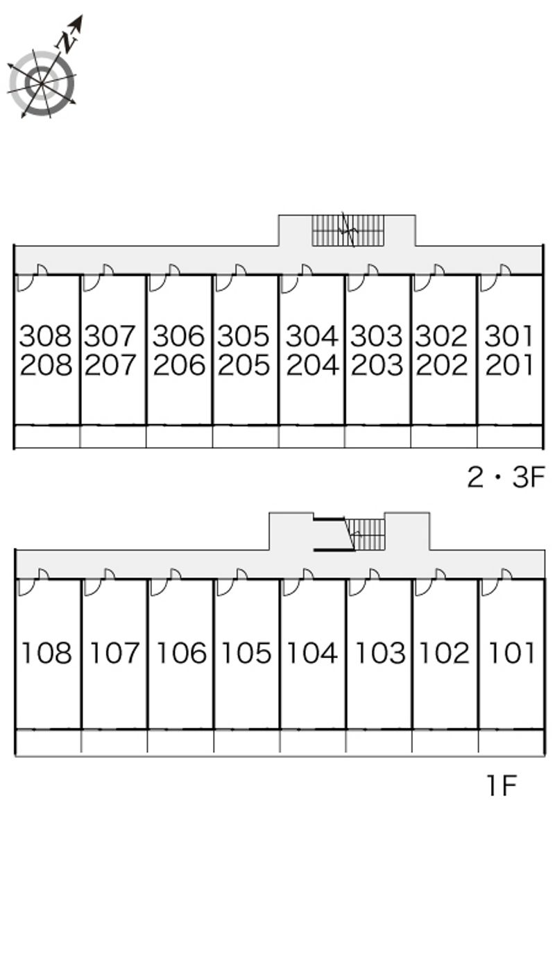 レオパレスメルツェⅡ 間取配置図