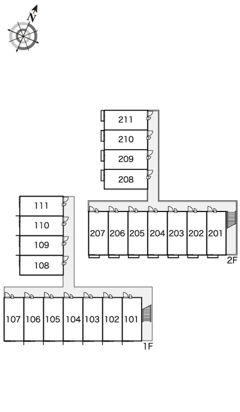 レオパレスサーティーン 間取配置図