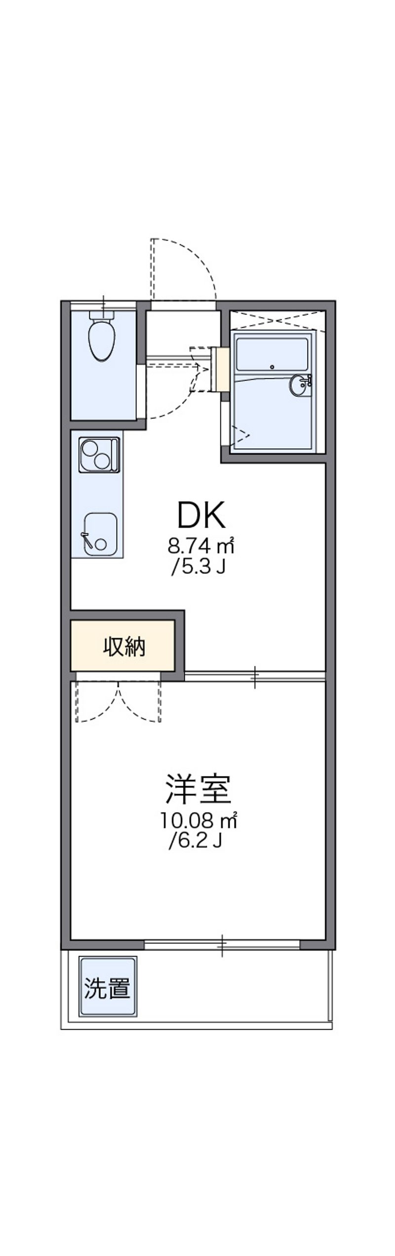レオパレス本城東六番館 間取図
