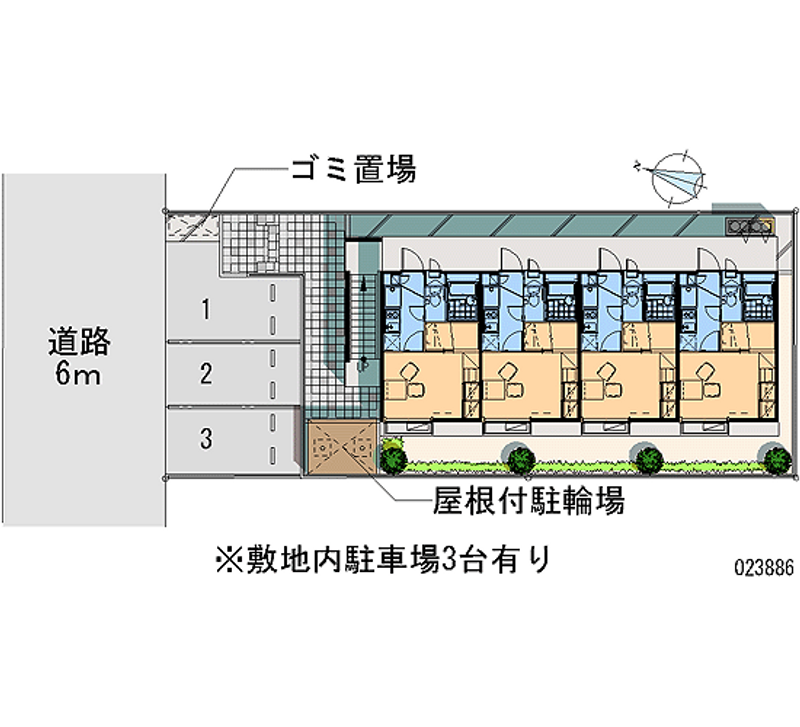 レオパレスユビキタスＨ 月極駐車場