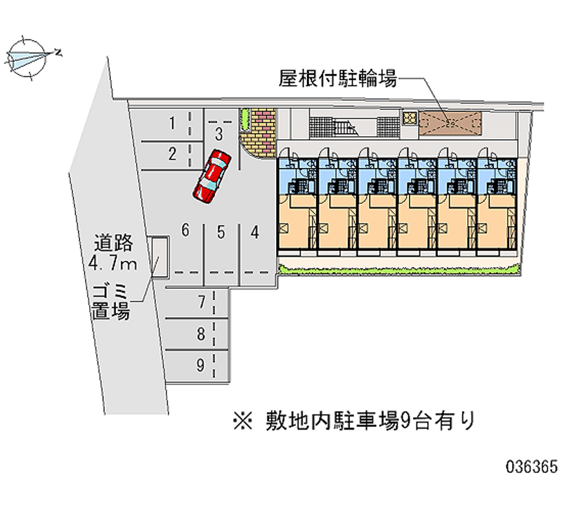 レオパレスプレミール 月極駐車場