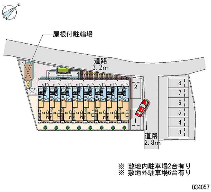 レオパレスドミール横田Ⅱ 月極駐車場