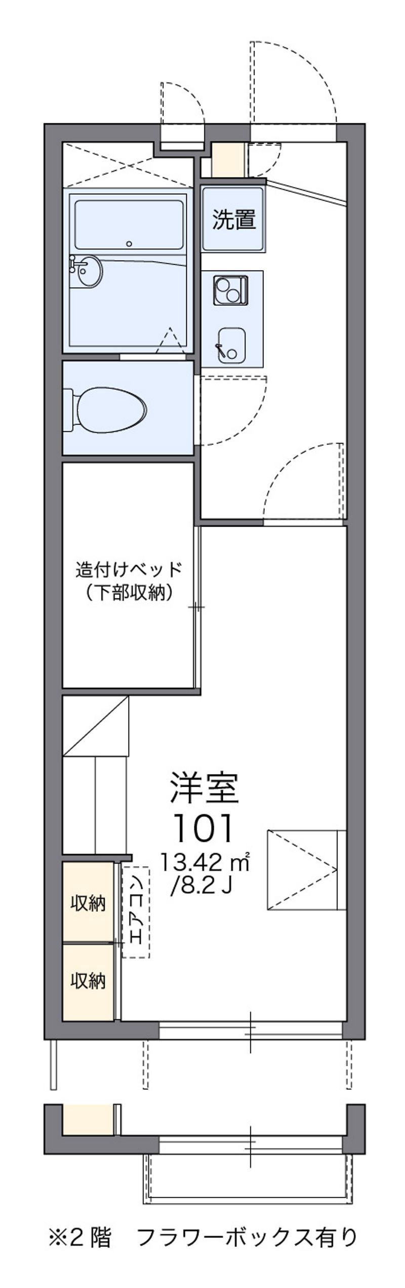 レオパレススペーシアⅡ 間取図